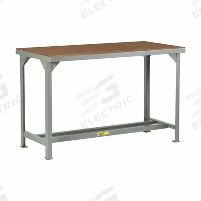 LITTLE GIANT Workbench: Fixed Ht, Hardboard Over Steel, 60 in x 36 in - Workbenches with Lower Shelves