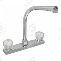 DOMINION FAUCETS Straight Kitchen Faucet: Silver, Cast Brass, Centerset, Deck, 2 Mounting Holes (MPN 77-4891). Key specifications — Series: Silver; Brand: DOMINION FAUCETS.