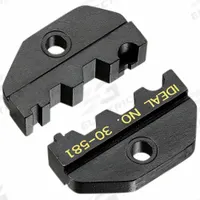 IDEAL Voice and Data Crimping Die: RG58/RG59/62, BNC/TNC Coax Connectors, 30-506, 2 Dies in Set (MPN 30-581). Key specifications — attr511086: Silver; attr542112: RG58; attr542113: BNC/TNC Coax Connectors; attr542114: 30-506; attr473957: IDEAL.