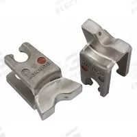 BURNDY Upper and Lower Crimping Die: 8 to 2 AWG Copper Lug, YA/YS, 1 Sizes, 6 ton Max Crimping Force (MPN W2CVT). Key specifications — attr511073: YA; attr511072: Copper; attr473934: BURNDY; attr511069: Brown; attr542116: 8 to 2 AWG Copper Lug; attr511067: MD7.