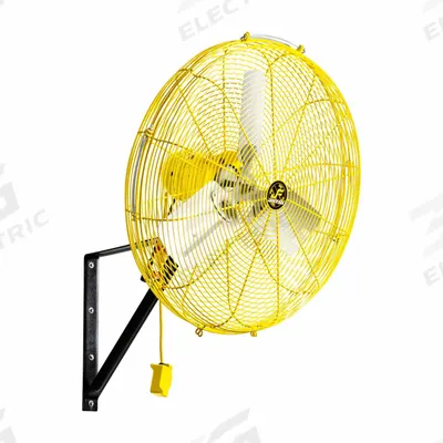 JAN FAN Mounted Fan: 20 in Blade Dia, 115 V, 1/4 hp Motor HP, Ceiling/Floor/Wall Mount - High-Visibility Industrial Wall-Mount Fans