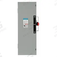 SIEMENS Safety Switch: Fusible, 60 A, Three Phase, 600V AC, Galvanized Steel, Indoor (MPN DTF362). Key specifications — Brand: SIEMENS.