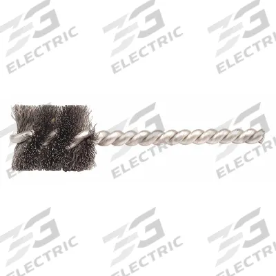 WEILER Round Tube Brush: Single Stem, Carbon Steel, 5/8 in Dia, 0.005 in Fill Dia - Blind Hole-Cleaning Brushes for Carbon Steel