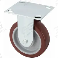 APPROVED VENDOR Plate Caster: Rigid, No Brake, Polyurethane, 4 in Wheel Dia., 1 1/2 in Wheel Wd (MPN 33H914). Key specifications — Brand: APPROVED VENDOR; Wheel/Tread Color: Red; Roll Up: Rigid.