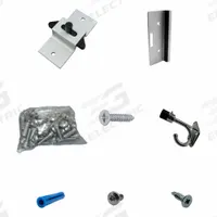 HADRIAN Inswing Door Kit: Aluminum, Anodized Aluminum (MPN 621065). Key specifications — Compatible Partition Material: Plastic; Finish: Anodized Aluminum; Component Type: In Swing Door Kit; Brand: HADRIAN.
