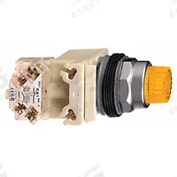 SCHNEIDER Illuminated Push Button: Illuminated, Extended Profile, Metallic, 30 mm, SPDT (MPN 9001K2L1AH13). Key specifications — Brand: SCHNEIDER; Action: Momentary; Series: 9001K; Push Button Material Type: Metallic.