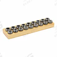 TECHNIKS Collet Set: Sealed, ER32, 7/32 in to 3/4 in Collet Size Range, 18 Pc (MPN 04546IS). Key specifications — attr1033128: TECHNIKS; attr1038750: Sealed; attr1038755: Inch.