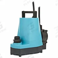LITTLE GIANT Plug-In Utility Pump: 1/6 hp, 1/16 in Max. Dia. Solids, Continuous Duty, 115V AC, Nylon (MPN 505717). Key specifications — Shaft Seal Material: Fluoroelastomer; Impeller Material: Nylon; Includes: 3/4 in GHT; Rated Voltage: 115V AC; Volute Material: Nylon; Brand: LITTLE GIANT.