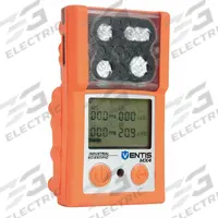 INDUSTRIAL SCIENTIFIC Multi-Gas Detector: IP66/IP67, INDUSTRIAL SCIENTIFIC Ventis MX4, Lithium Ion (MPN VTS-K1232101101). Key specifications — Gas Detected: Sulfur Dioxide; Housing Color: Orange; Battery Chemistry: Lithium Ion.