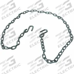 REESE Safety Chain: 36 in Overall Hook Size, 30, 3/4 in Overall Wd, 6 ft Overall Lg, Silver, Steel (MPN 7007700). Key specifications — Material: Steel; Grade: 30; Hook Type: S Hook; Attachment Style: S Hook; Duty Capacity: Light Duty; Color: Silver; Brand: REESE; Equipment Color: Silver.