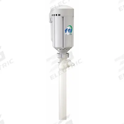 FINISH THOMPSON Electric Drum Pump: Pump with Hose, 1 hp HP, 115 V AC, 40 gpm, PVDF - Centrifugal Electric Drum Pumps