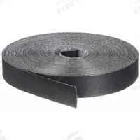 RIP-TIE Hook-and-Loop Cable Tie Roll: 75 ft Lg, 0.5 in Wd, 18 lb Tensile Strength, Black, Polyester (MPN G-05-075-BK). Key specifications — Color: Black; Material: Polyester; Brand: RIP-TIE.