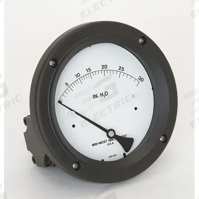 MIDWEST INSTRUMENT Differential Pressure Gauge: Back, 1/4 in NPT Female, ±3-2-3% Gauge Accuracy - Medium & High Operating Pressure Differential Gauges
