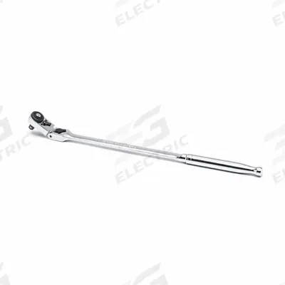 GEARWRENCH Hand Ratchet: Pear, Reversible, 12 in Overall Lg, Full Polish Chrome - Flex-Head Ratchets