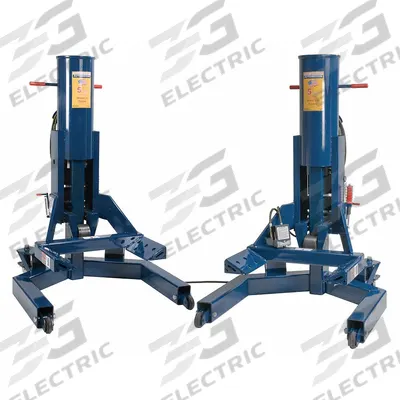 HEIN-WERNER Vehicle Lift System: 10 ton Load Capacity, 24 in Max Lift Ht, 0 in Min Lift Ht - Mobile Column Lifts