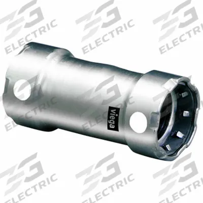 VIEGA MEGAPRESS Crimp Coupling Fitting: 1 1/4 in Pipe x 1 1/4 in Pipe Size - Stainless Steel Press Fittings