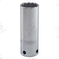 PROTO Socket: Metric, 1/2 in Drive Size, 24 mm Socket Size, 12-Point, Deep, Chrome, Tether Ready (MPN J5324M-TT). Key specifications — attr1204417: PROTO; attr1204392: Chrome.
