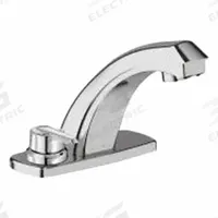 SLOAN Bathroom Sensor Faucet: Optima, Brass, Chrome Finish, Single-Post, Battery, Back-Check Tee (MPN EBF-187-4-BAT-TEE-CP-0.5GPM-MLM-IR-FCT). Key specifications — Brand: SLOAN; Includes: Quick Connect Fittings; Series: Optima.