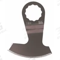 FEIN Oscillating Tool Blade: 2 1/4 in Blade Wd, 1 1/4 in Overall Lg, Long Cutting, Glass, 2 PK (MPN 63903166016). Key specifications — attr1097568: Long Cutting; attr1097557: FEIN; attr1097582: Glass.