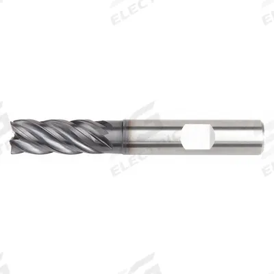 WIDIA HANITA Corner Radius End Mill: Carbide, AlTiN Coated, 5 Flute, 10 mm Mill Dia - Reduced-Neck Fast-Cutting Carbide Corner-Radius End Mills for Stainless Steel & Super Alloys
