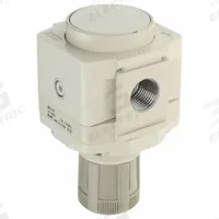 SMC Regulator: Die-Cast Aluminum, 1/2 in Rc, 7.251887 psi to 123.2821 psi, 1 MPa Max Op Pressure (MPN AR40-04-D). Key specifications — attr111664: No; attr111400: AR-D; attr111627: SMC.