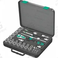 WERA Socket Wrench Set: 1/2 in Drive, 38 Piece, 6-Point, SAE, 3/8 in to 1 1/4 in (MPN 05003647001). Key specifications — attr1224269: 1/2 in; attr1204638: Drive Tools Included; attr1227399: Zyklop; attr1204650: 3/8 in to 1-1/4 in; attr1204658: 13 Bits; attr1204673: Socket Bits Not Included; attr1204681: Wrenches Not Included; attr1204688: WERA.