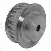 DAYTON Timing Pulley: Trapezoidal, Plain, For T5 Timing Belt Section, For 10 mm Belt Wd, 26 Teeth (MPN 21T5/26-2). Key specifications — Brand: DAYTON; Tooth Profile: Trapezoidal; Finish: Plain.