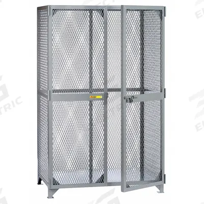 LITTLE GIANT Bulk Storage Locker: 60 in x 33 in x 78 in, 1 Tiers, 1 Units Wide - Expanded Metal Security Cage Lockers