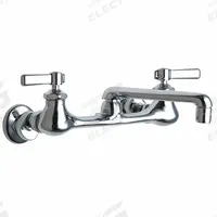 CHICAGO FAUCETS Straight Kitchen/Bathroom Faucet: Wall, Widespread, Cast Brass, Polished Chrome (MPN 540-LDXKABCP). Key specifications — Color/Finish: Polished Chrome; Series: 540; Includes: Mounting Hardware.