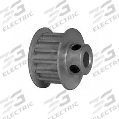 DAYTON Timing Pulley: Curvilinear, Fixed, For HTD Timing Belt Section, For 9 mm Belt Wd, 14 Teeth (MPN 14-5M09-6FA3). Key specifications — Brand: DAYTON; Finish: Clear Anodized; For Belt Series: Powerhouse®.