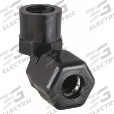 PARKER Compression Fitting Elbow: 1/2 in OD x 3/8 in Pipe Size, Compression x FNPTF - Polypropylene Compression Tube Fittings