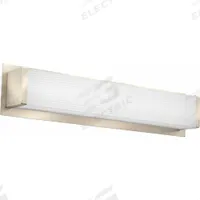 LED Vanity Light: Brushed Nickle, 1,300 lm, 3000K, 18 W, 120 to 277V AC, 2 ft Lg, 3 7/8 in Wd (MPN FMVTSL 24IN MVOLT 30K 90CRI BN M4). Key specifications — Mounting Location: Surface; For Bulb Type: LED; Brand: LITHONIA LIGHTING; Voltage: 120 to 277V AC; Color Temperature: 3000K; Housing Finish/Housing Color (Broad): Brushed Nickle.