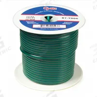 GROTE Primary Automotive Wire: GPT, 25 ft, 1 Conductor, 14 AWG, Green, 60 V Volt (MPN 89-7006). Key specifications — Brand: GROTE.