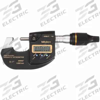 MITUTOYO Digital Outside Micrometer: 0 in to 1 in /0 mm to 25.4 mm, Inch/Metric - Micrometers without SPC Output