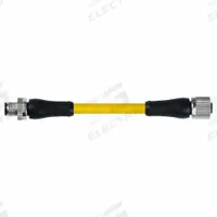 Cordset: M12 Male Straight X M12 Female Straight, 5 Pins, Yellow, TPE, 10 m Cable Lg (MPN 7700-P4241-U0D1000). Key specifications — Cable Jacket Color: Yellow; End 1 Gender: Male; End 1 Mounting Orientation: Straight; End 2 Gender: Female; End 2 Mounting Orientation: Straight; End 2 Connection Type: M12; IP Rating: IP66K; Brand: MURRELEKTRONIK.