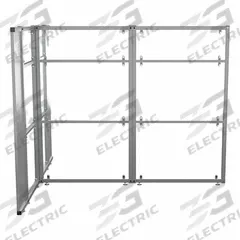 VERSADESK Cubicle Kit: 66 in Overall Ht, 81 1/2 in Overall Wd, 6 Panels, Clear, WorkNest® (MPN WNCT-7296-S). Key specifications — Panel Color: Clear; Brand: VERSADESK; Window Style: Clear.