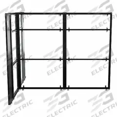VERSADESK Cubicle Kit: 66 in Overall Ht, 81 1/2 in Overall Wd, 6 Panels, Clear, WorkNest® (MPN WNCT-7296-B). Key specifications — Panel Color: Clear; Brand: VERSADESK; Window Style: Clear.