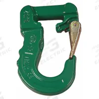 LIFT-ALL Sling Hook: 5,300 lb Working Load Limit, Alloy Steel, 1 3/8 in Material Thick, Green (MPN DCH2). Key specifications — Color: Green; Brand: LIFT-ALL; Visual Indicator Markings: None.