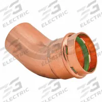 QUICKFITTING SUREPRESS Press Copper 45-Degree Elbow: 2 in CTS x 2 in CTS size, FTG x Press-fit (MPN SPWE66-45STR). Key specifications — Brand: QUICKFITTING SUREPRESS; Broad - Material for Bullet: Copper Or Bronze; Brand - Broad: QUICKFITTING SUREPRESS.