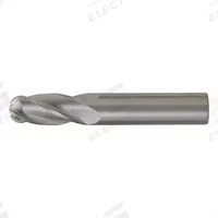 CLEVELAND Ball End Mill: Carbide, TiAlN Coated, 4 Flute, 3/16" Mill Dia, 5/16" LOC, 2" OAL (MPN C83528)