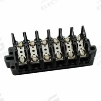 IDEAL Terminal Strip: 6 Poles, 22 AWG – 6 AWG For Wire Sizes, 60 A Max Current (MPN 89-506). Key specifications — Brand: IDEAL; For Maximum Wire Size: 6 AWG; For Minimum Wire Size: 22 AWG; Cover Included: No.