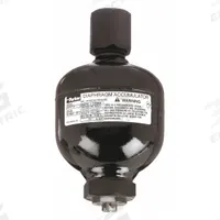 PARKER Diaphragm Accumulator: 20 cu in Fluid Volume, 20 cu in, 26 gpm Max. Flow, Hydrin (MPN AD032B21T9A1). Key specifications — attr98880: PARKER; attr95429: SAE #8; attr95431: Hydrin.