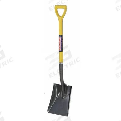 WESTWARD Square Point Shovel: Steel Blade, 14 ga, D-Grip Handle Type - Square Point Shovels
