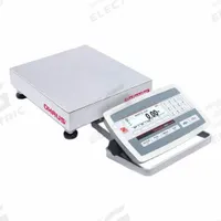 OHAUS Industrial Bench Scale: 10 in x 10 in, IP67/IP68, Front-Mounted, 10 lb Wt Capacity - Imperial (MPN D52XW5WQS5). Key specifications — attr1341383: 2 In/4 Out Discrete I/O; attr1341384: 0.0005 lb/0.2 g; attr1341400: OHAUS; attr1383935: Stainless Steel.