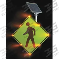 LED Crossing Sign: 30 in x 30 in Nominal Sign Size (W x H), Aluminum, W11-2 MUTCD, Diamond, Solar (MPN 2180-00214). Key specifications — Sign Material: Aluminum; Retroreflective Grade: Diamond.