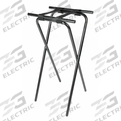CSL Tray Stand: Steel, Black, 19 in Overall Wd, 36 in Overall Ht - Tray Stands