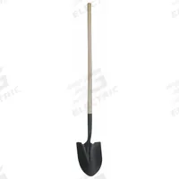 WESTWARD Round Point Shovel: Steel Blade, 14 ga, Straight Handle Type, Wood Handle, 48 in Handle Lg (MPN 4LVT2). Key specifications — Blade Color: Black; Handle Color: Natural; Blade Material: Steel.