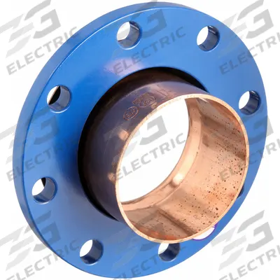 STREAMLINE Sweat Fitting Adapter: 4 in CTS x 4 in CTS, Cup x Flange, No Center Stop - Low-Lead Cast Copper & Bronze Tube Flanges