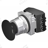 SIEMENS Mushroom Head Push Button: Non-Illuminated, Mushroom Head Profile, Non-Metallic, 30 mm, 2NO (MPN 52PM9W1F). Key specifications — Brand: SIEMENS; Action: Momentary; Series: Class 52; Terminal Connection: Pressure Plate; Push Button Material Type: Non-Metallic.