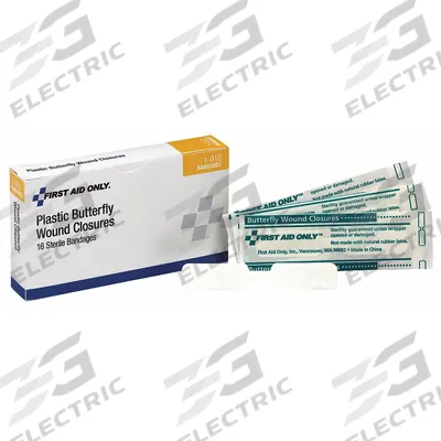 FIRST AID ONLY Wound Seal: Butterfly Wound Closures, 1/2 in Wd, 2 3/4 in Lg